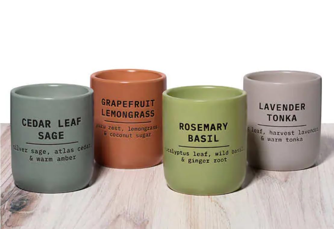 Bellevue Luxury Candles |10 oz Soy Blend Candles | 4-Pack | Fragances Formulated with Essential Oils | Candles Poured in USA